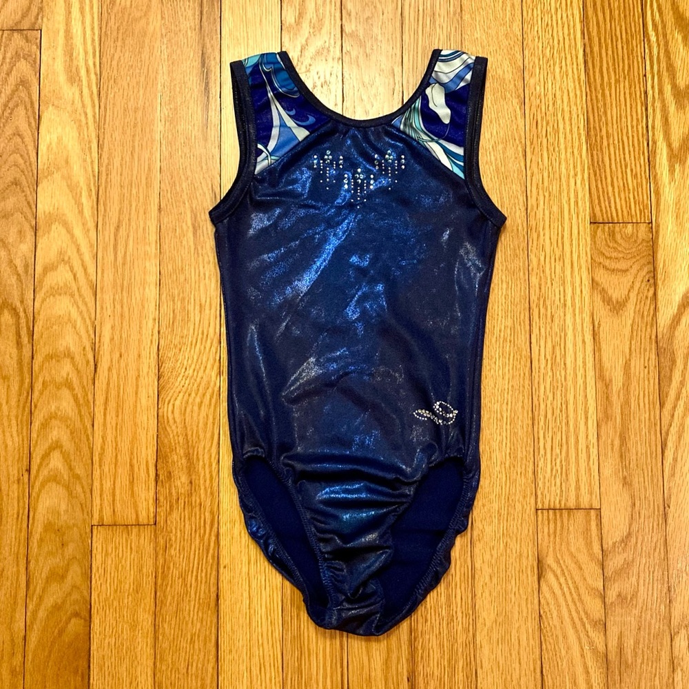 Dreamlight Leotard Blue Foil Sequins Child 10-12